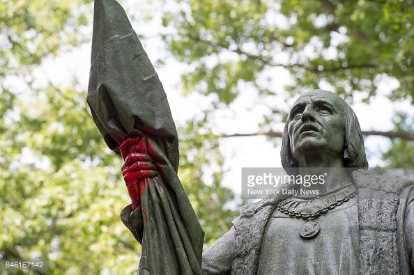 Christopher Columbus statue in Central Park vandalized