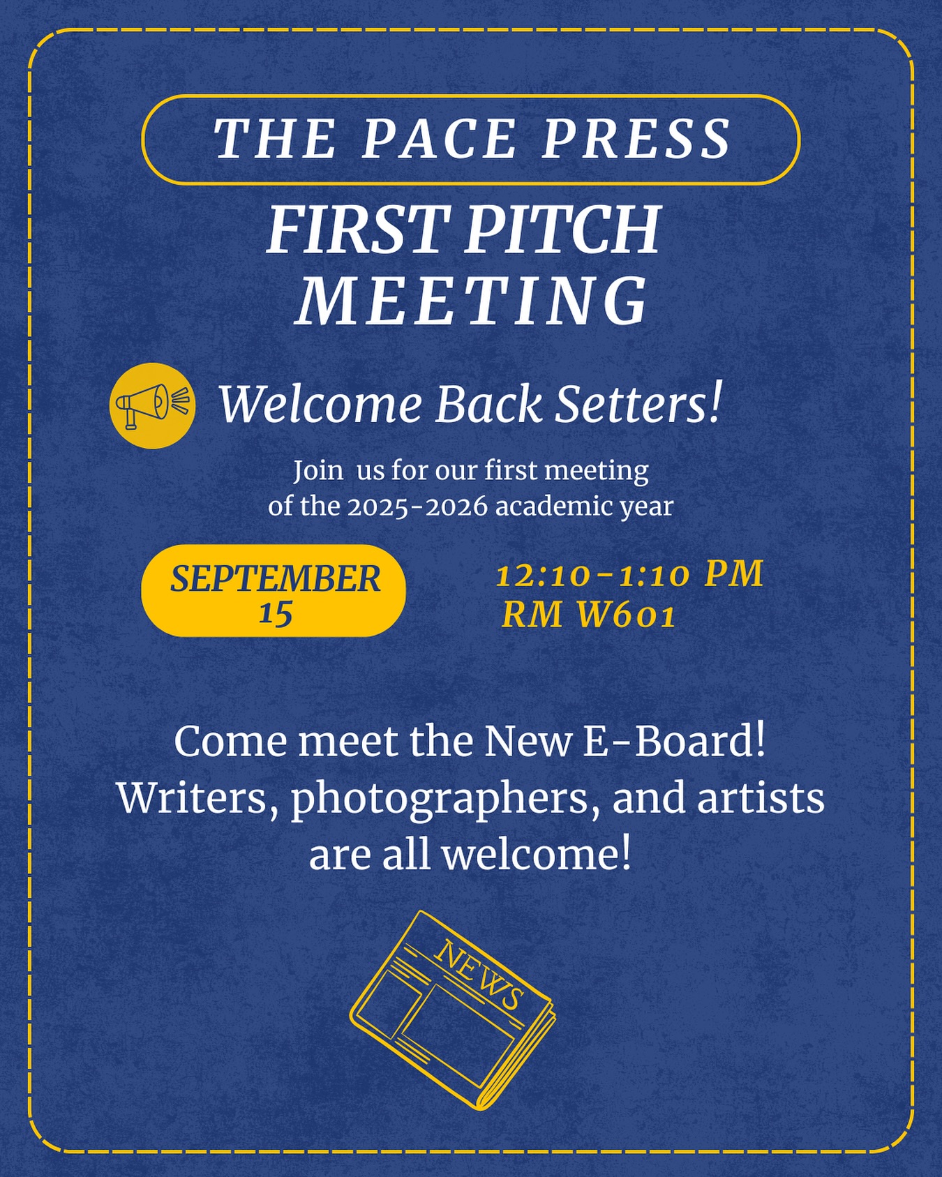 What’s that 🧏♀️ ? You want to come to our first meeting of the year?
Yeah I thought that’s what you said, join us for our first pitch meeting of the 2025-2026 school year!
It will be held next Monday, Sept. 15 in room W601 as well as on Zoom (see link in bio for details), and will be held every Monday thereafter.
Note* location may change throughout the semester so please stay updated with us to know where meetings will take place.
We are always looking for new writers, contributors, photographers, artists and more! It’s never too late to join and we’d love to see you all there 😌
You will also be able to join via Zoom. The link is in our bio!